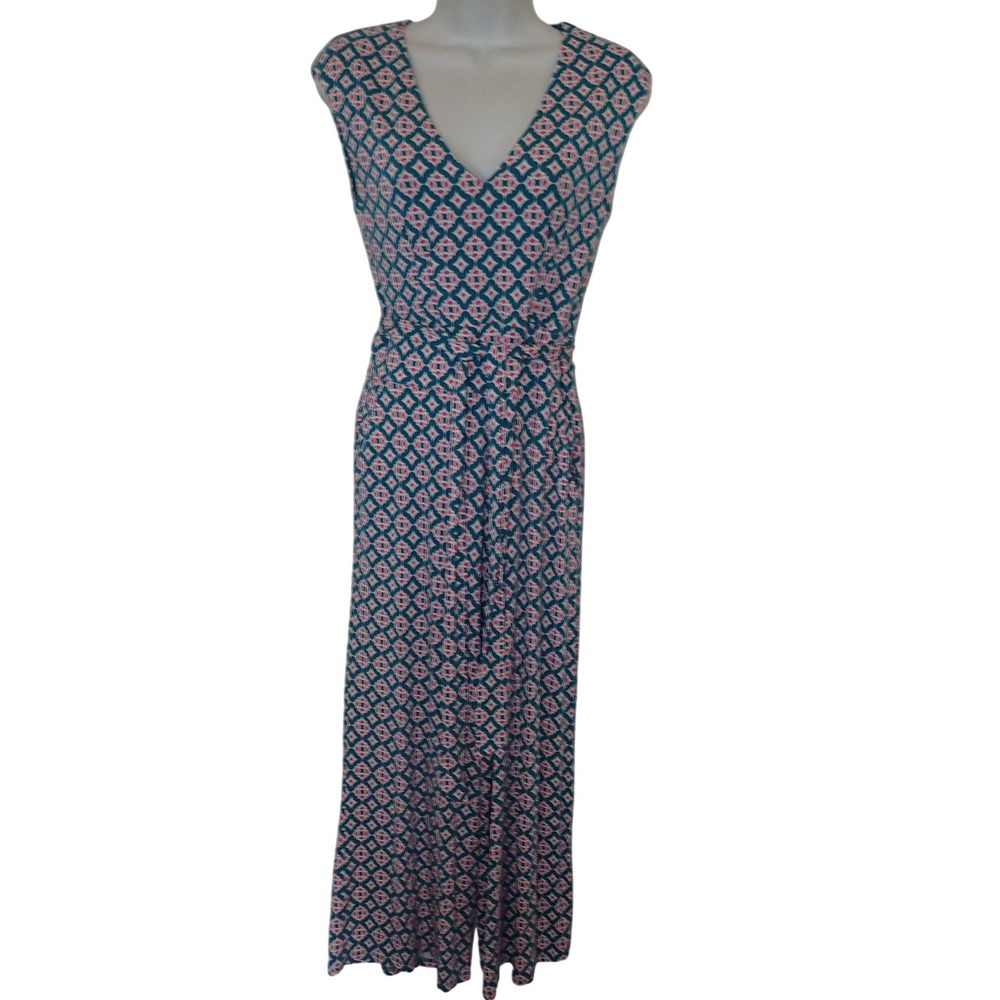 Boden Jumpsuit‎ Pantsuit Women UK 8 US 4 Geometric Short sleeve Retro Fun Casual